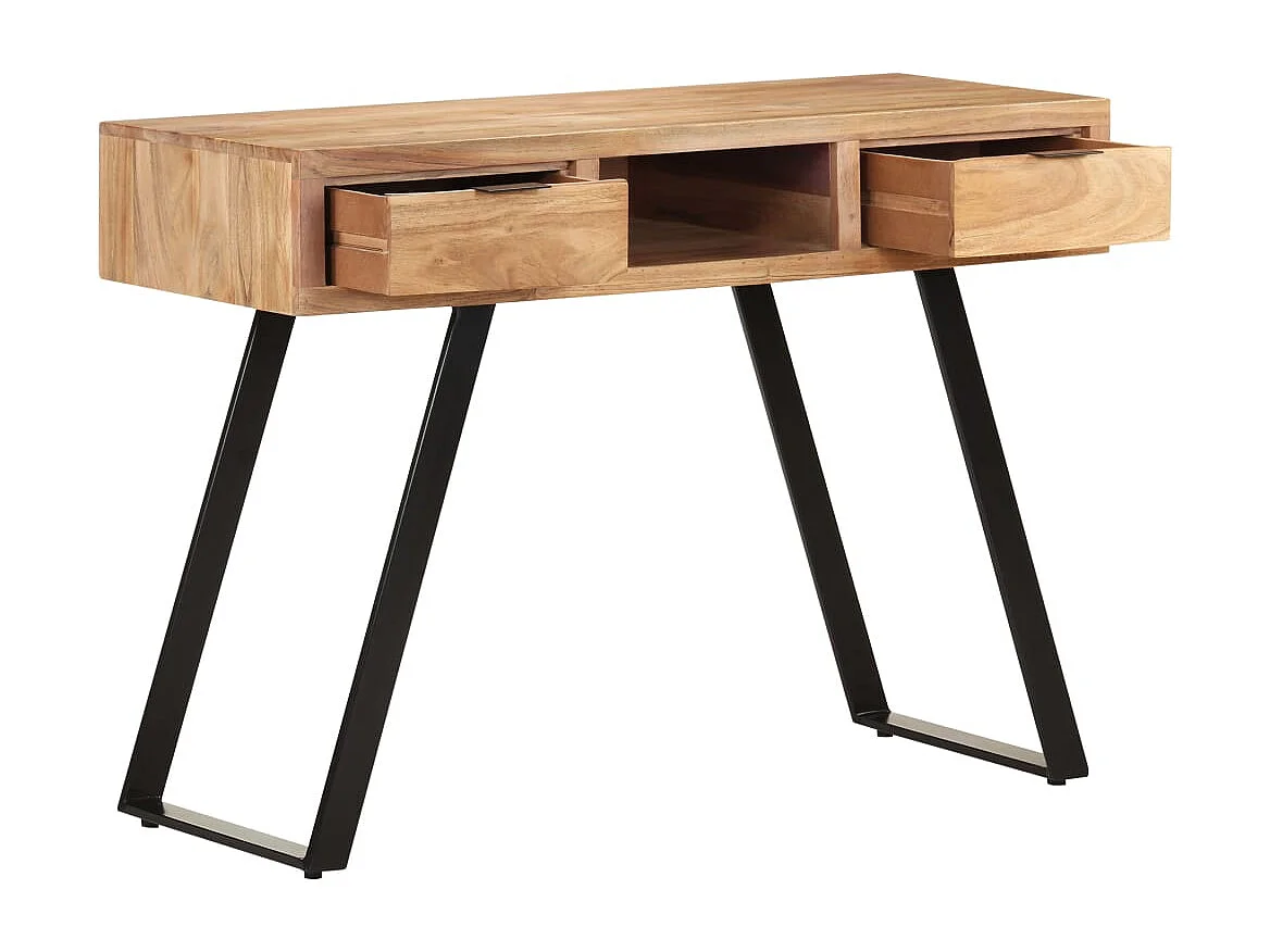 Bureau met natuurlijke randen 107x45x79 cm massief acaciahout