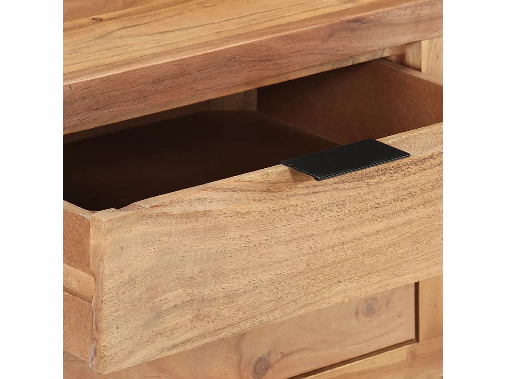 Bureau 107x45x79 cm Bois d'acacia solide avec bord naturel