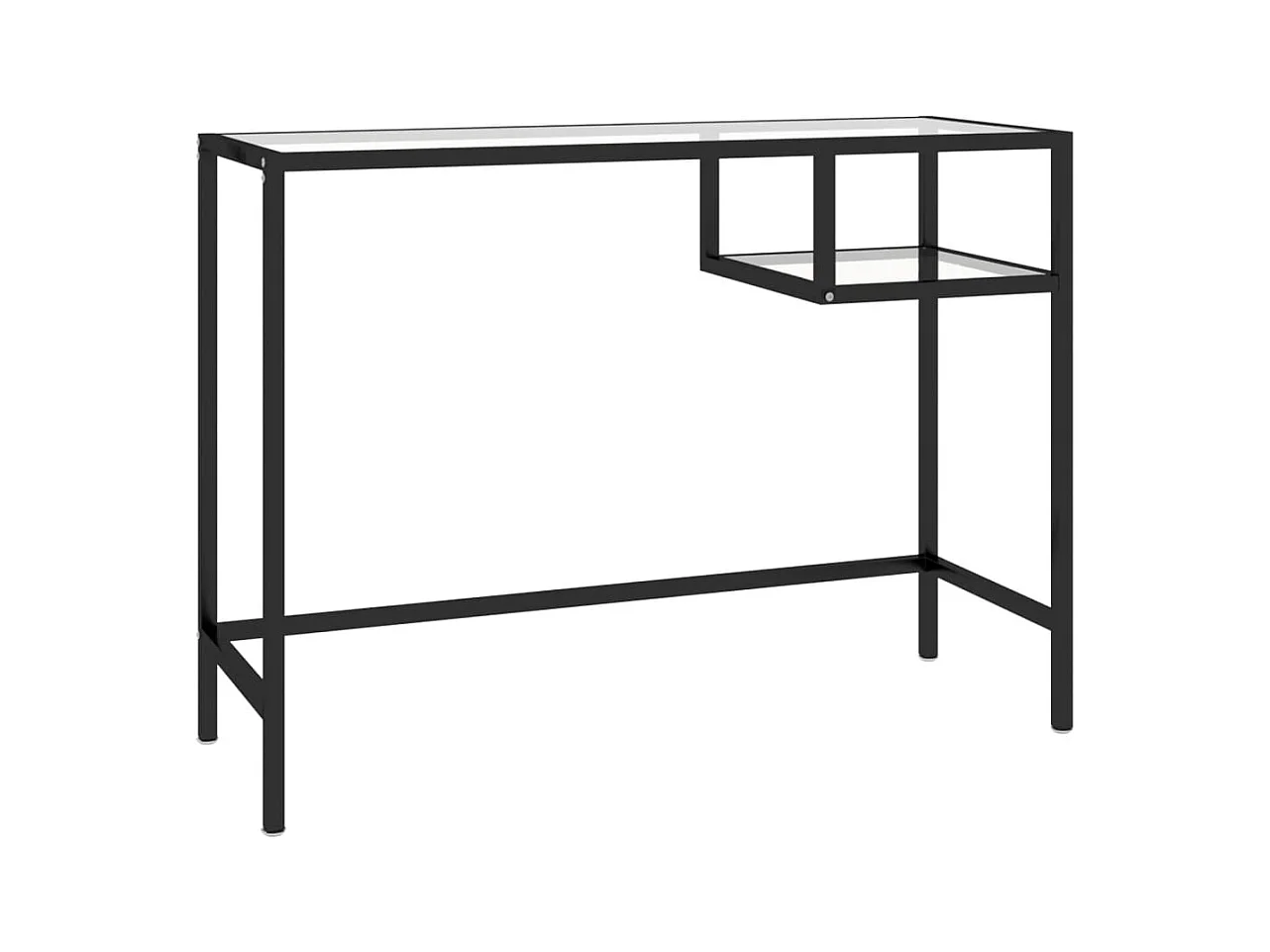 Bureau d'ordinateur Transparent 100x36x74 cm Verre