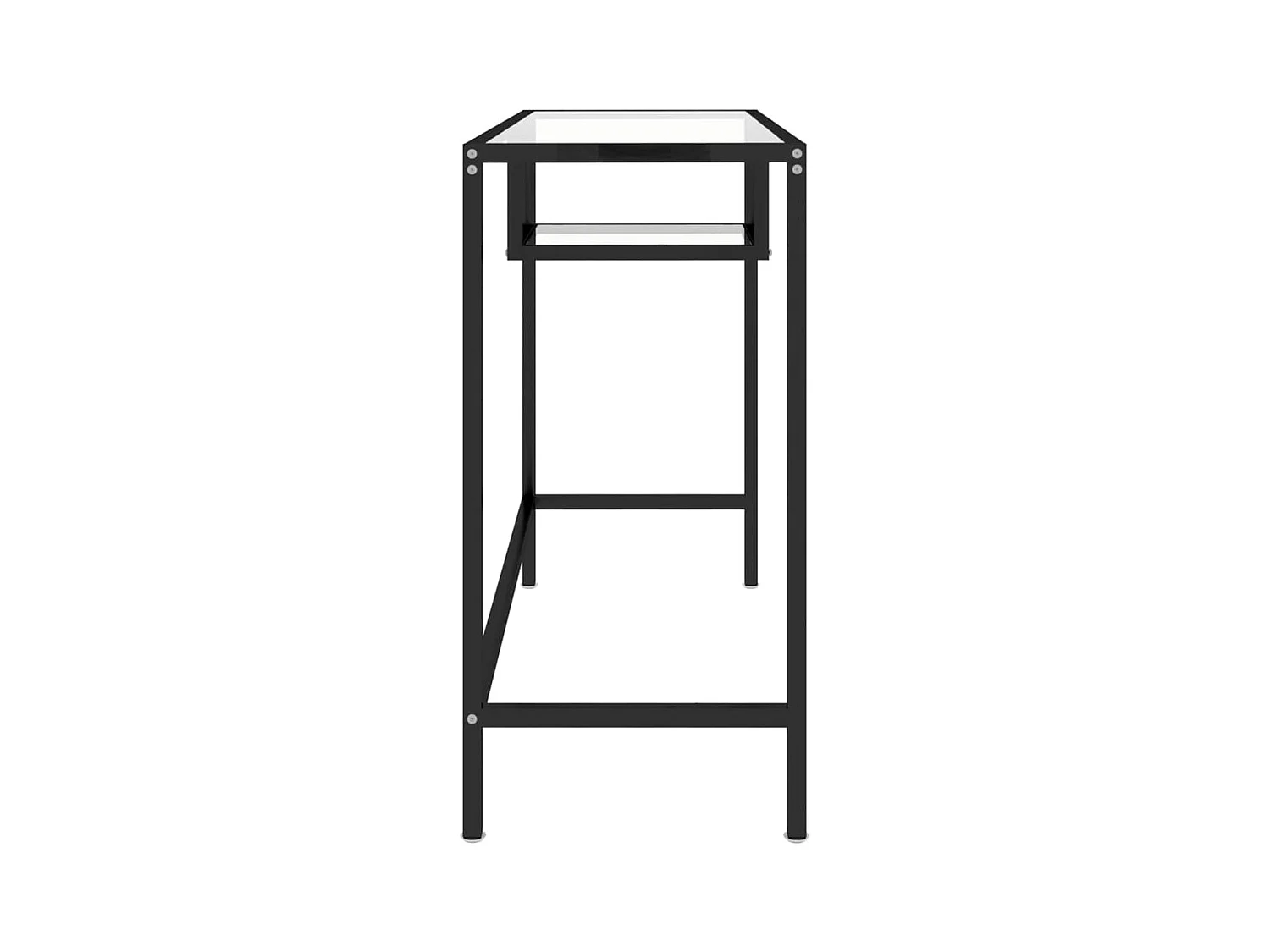 Bureau d'ordinateur Transparent 100x36x74 cm Verre