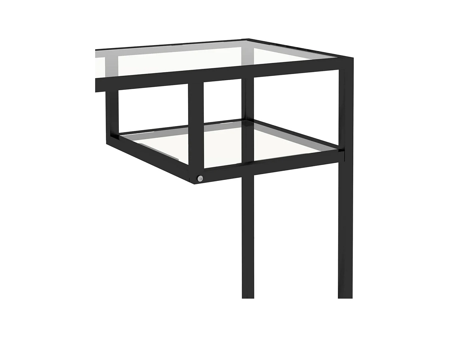 Bureau d'ordinateur Transparent 100x36x74 cm Verre