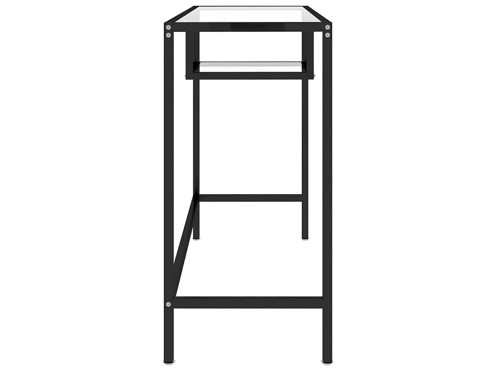 Scrivania per Computer Trasparente 100x36x74 cm in Vetro