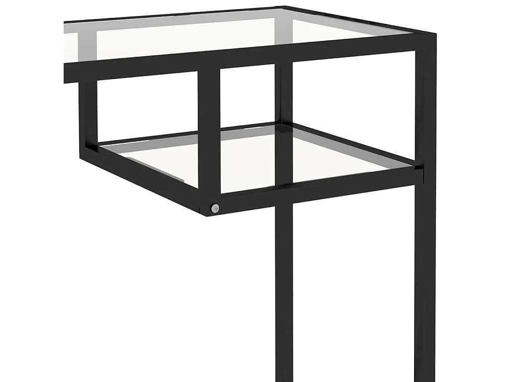 Scrivania per Computer Trasparente 100x36x74 cm in Vetro