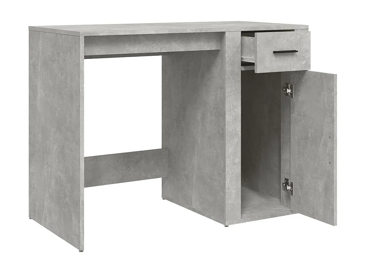 Bureau 100x49x75 cm bewerkt hout betongrijs