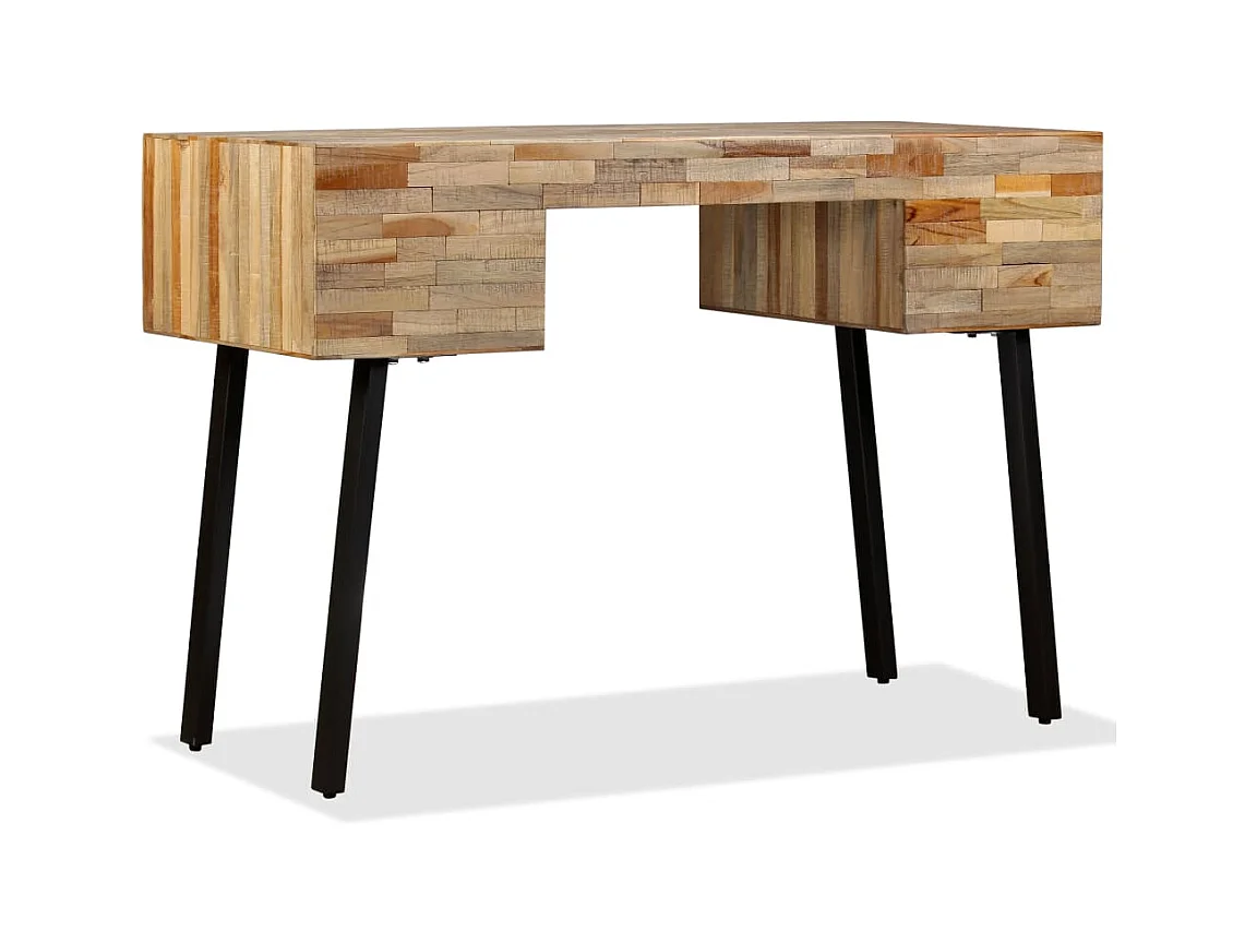 Schrijftafel 110x50x76 cm massief gerecycled teakhout