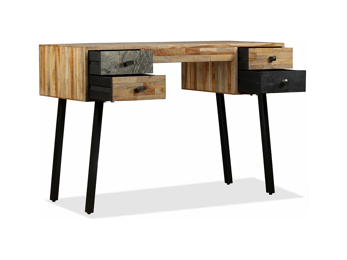 Schrijftafel 110x50x76 cm massief gerecycled teakhout