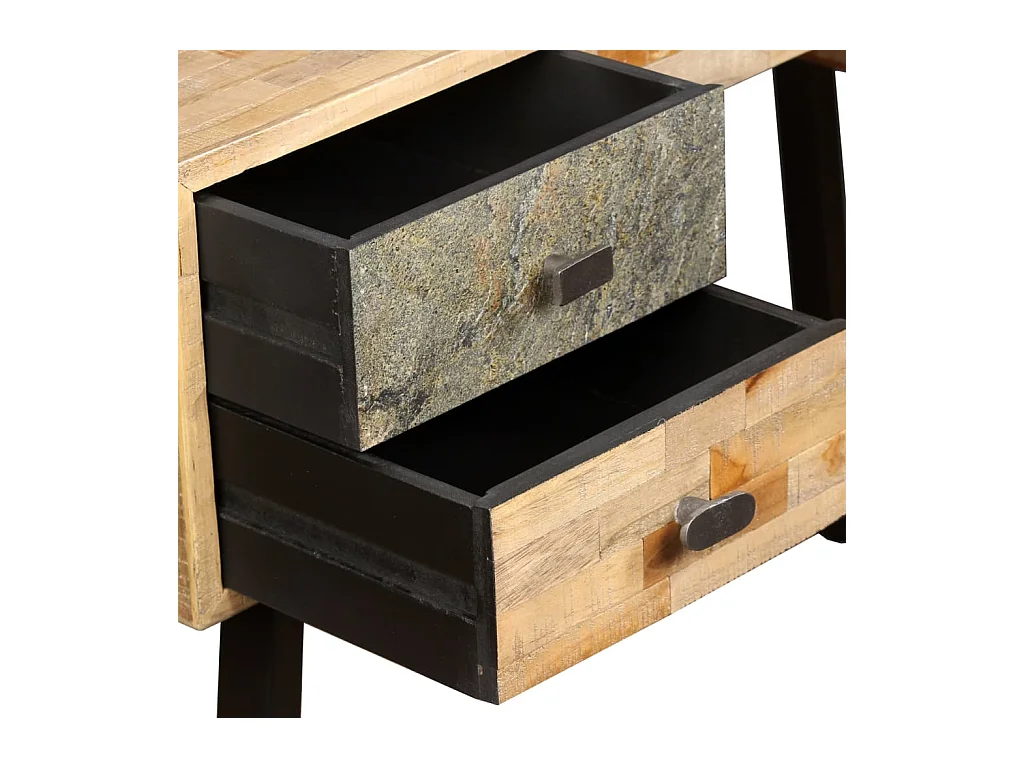 Schrijftafel 110x50x76 cm massief gerecycled teakhout