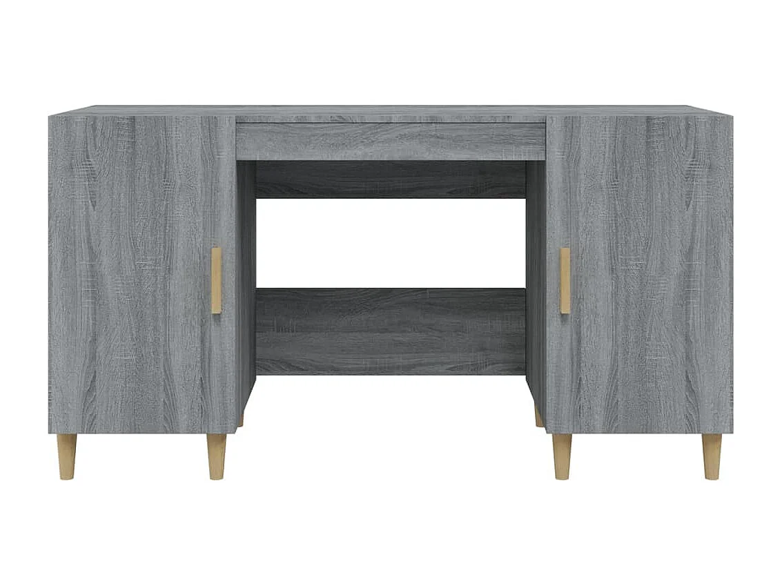 Bureau Sonoma gris 140x50x75 cm Bois d'ingénierie