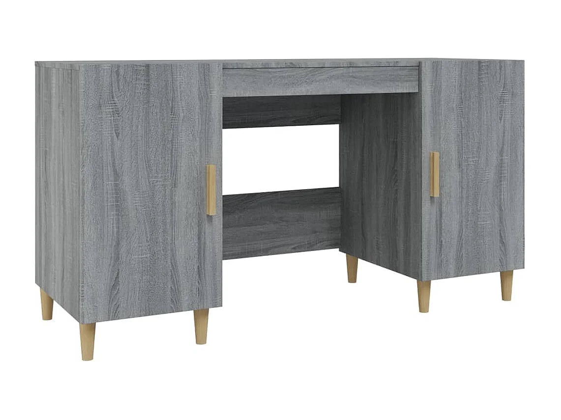 Bureau Sonoma gris 140x50x75 cm Bois d'ingénierie