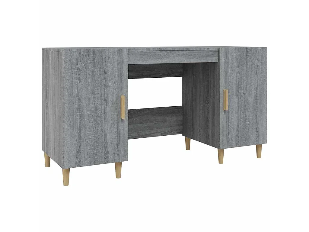 Bureau Sonoma gris 140x50x75 cm Bois d'ingénierie