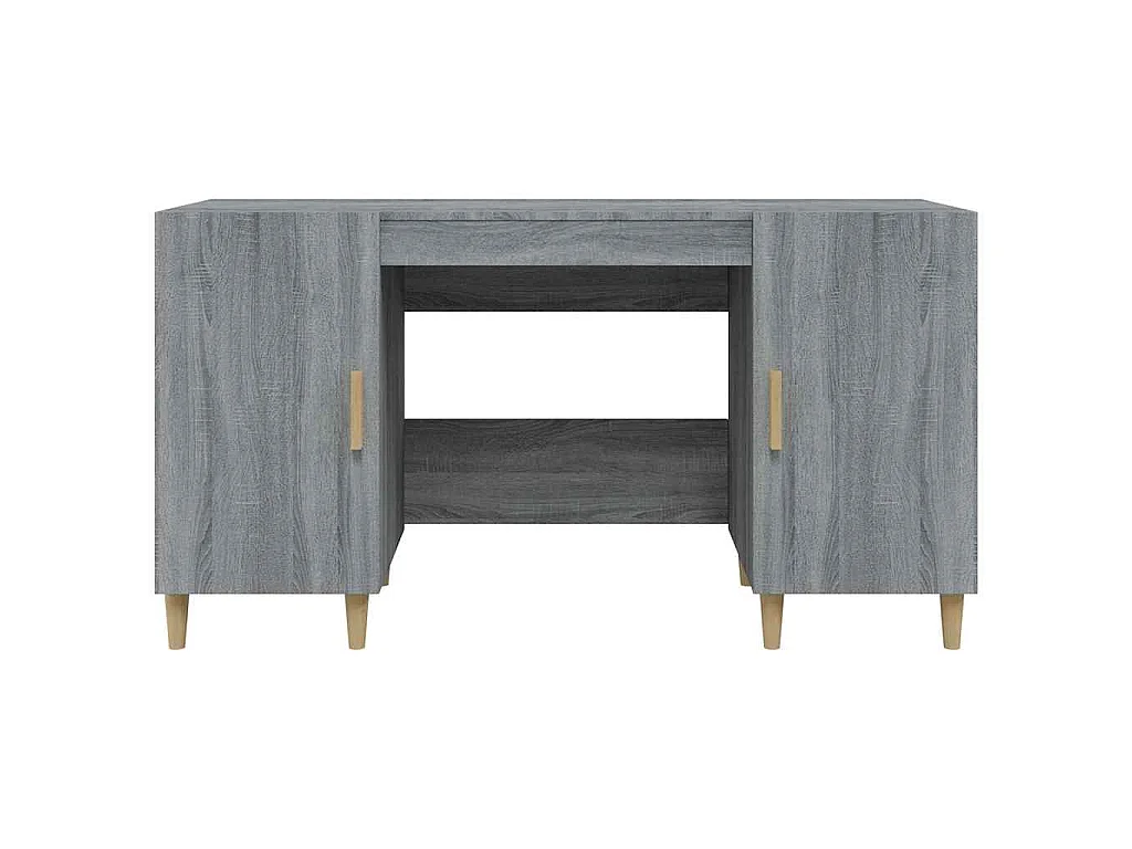 Bureau Sonoma gris 140x50x75 cm Bois d'ingénierie