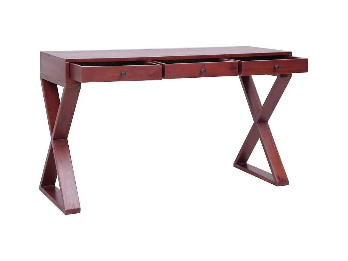 Bureau d'ordinateur Marron 115x47x77 cm Bois d'acajou massif