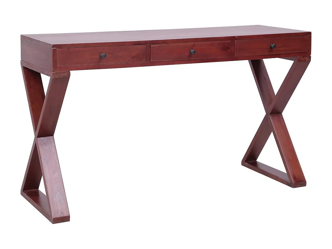 Computerbureau 115x47x77 cm massief mahoniehout bruin