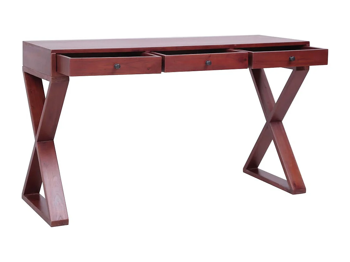 Computerbureau 115x47x77 cm massief mahoniehout bruin