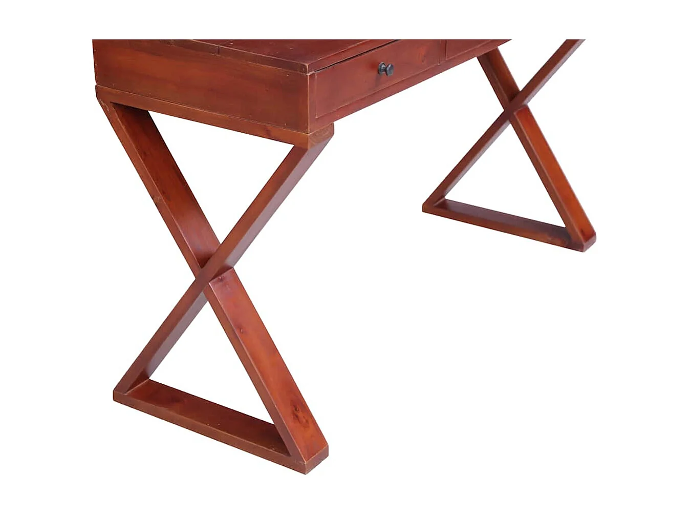 Secretária 115x47x77 cm madeira de mogno maciça castanho