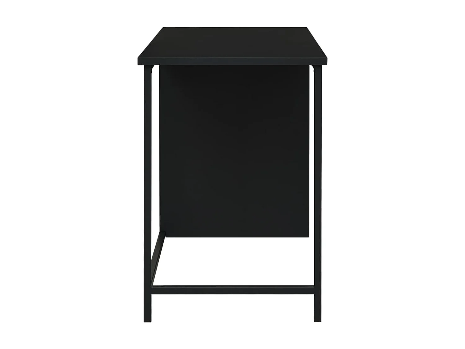 Bureau industriel avec tiroirs Noir 105x52x75 cm Acier