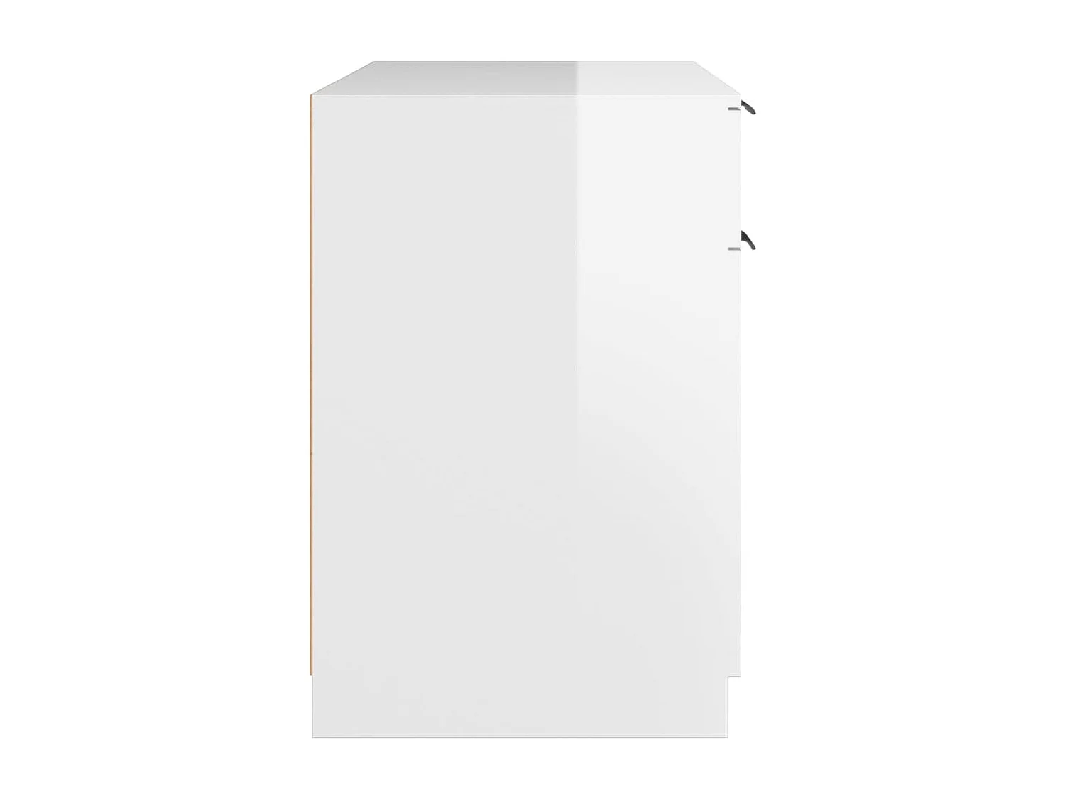 Scrivania Bianco Lucido 100x50x75 cm in Legno Multistrato