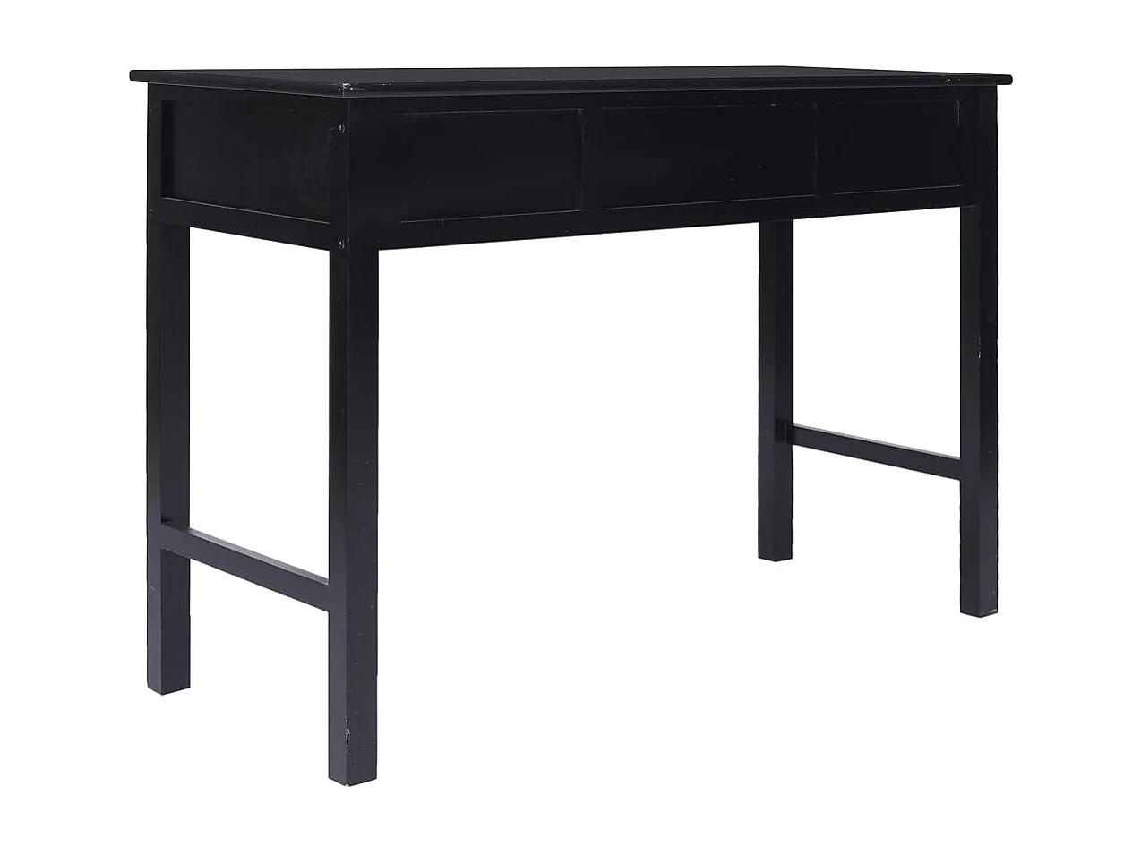 Buffet Noir 108x45x76 cm Bois de Paulownia massif
