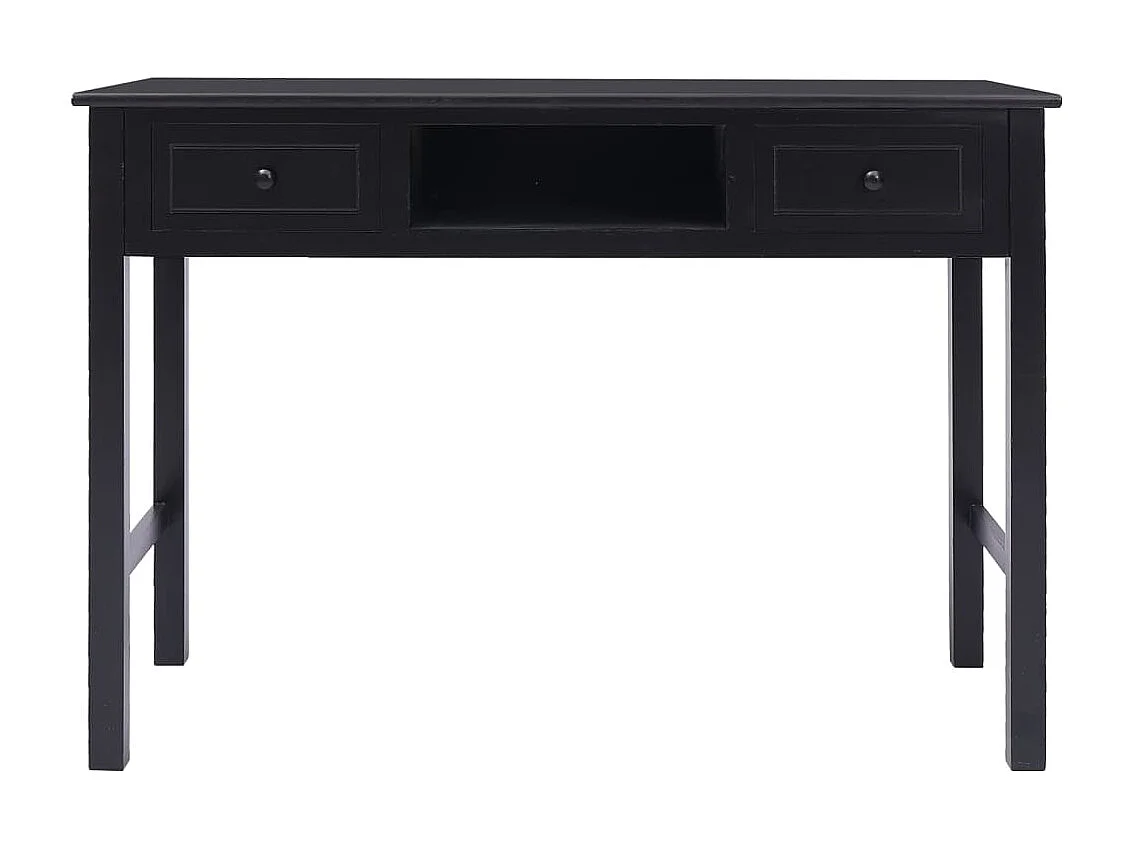 Buffet Noir 108x45x76 cm Bois de Paulownia massif