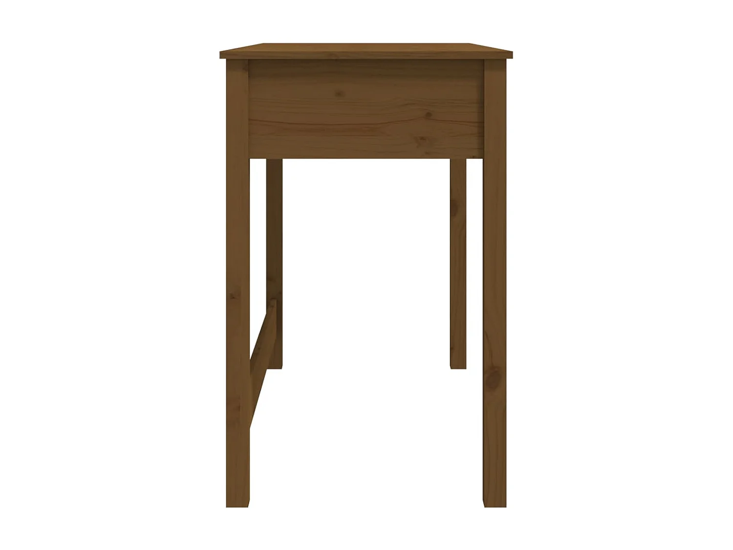 Secretária com gavetas 100x50x78 cm pinho maciço castanho-mel