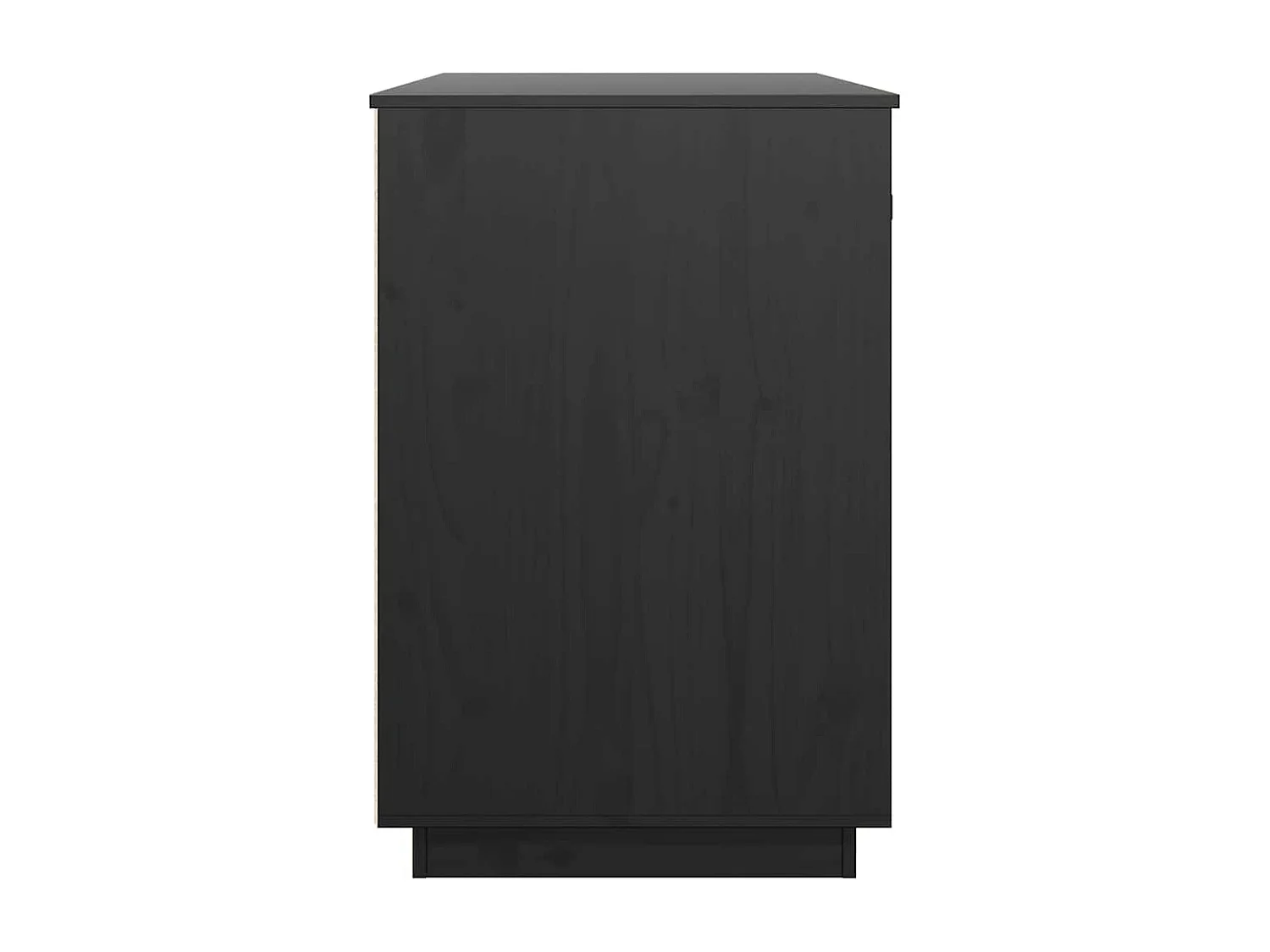 Bureau Noir 95x50x75 cm Bois massif de pin