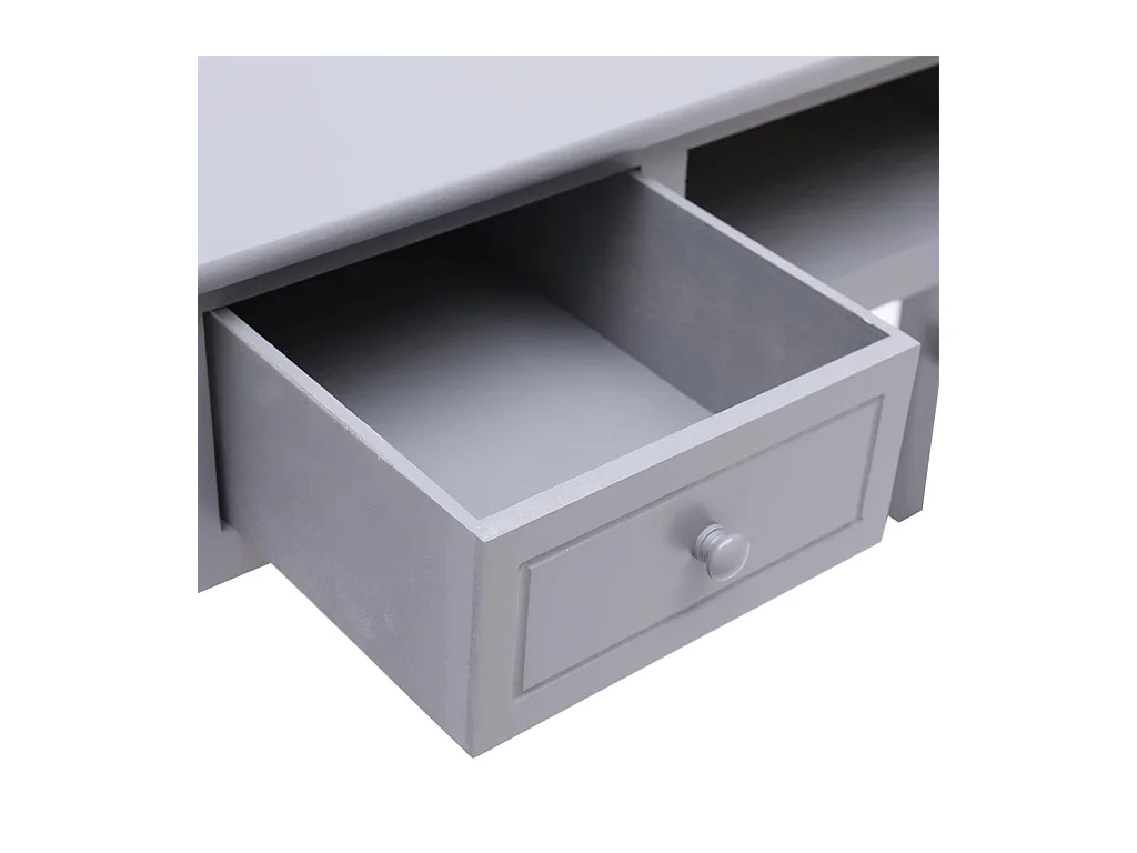 Buffet Gris 108x45x76 cm Bois de Paulownia massif