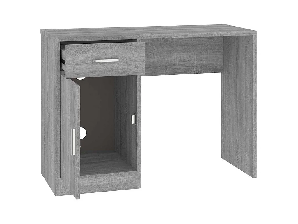 Bureau avec tiroir et armoire Sonoma gris 100x40x73 cm
