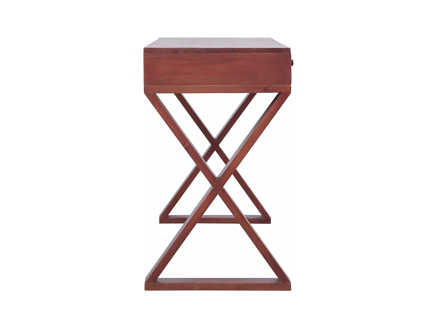 Secretária 132x47x77 cm madeira de mogno maciça castanho