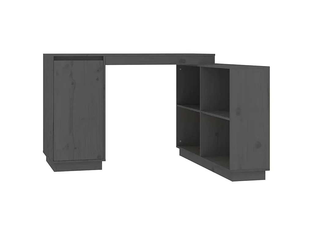 Bureau Gris 110x50x75 cm Bois massif de pin