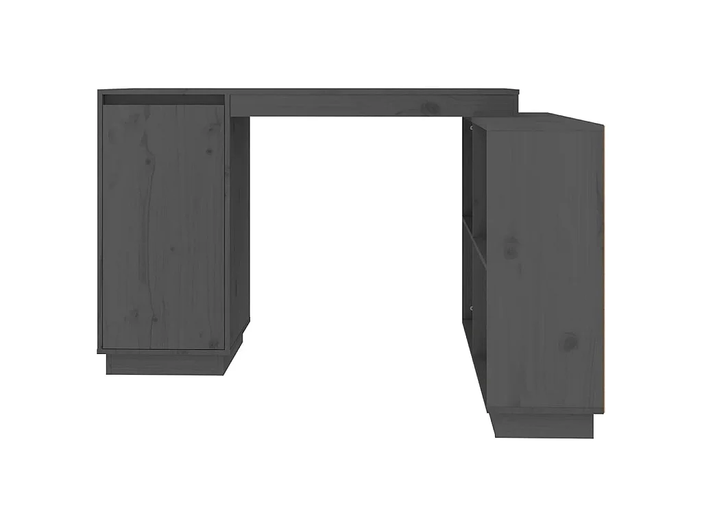 Bureau Gris 110x50x75 cm Bois massif de pin
