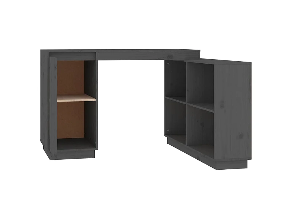 Bureau Gris 110x50x75 cm Bois massif de pin