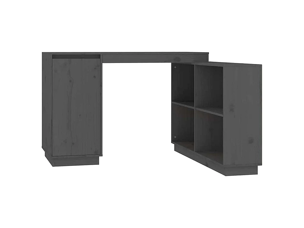 Bureau 110x50x75 cm massief grenenhout grijs