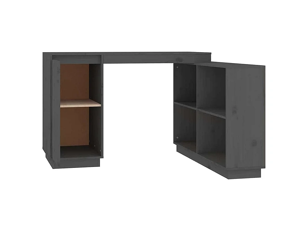 Bureau 110x50x75 cm massief grenenhout grijs