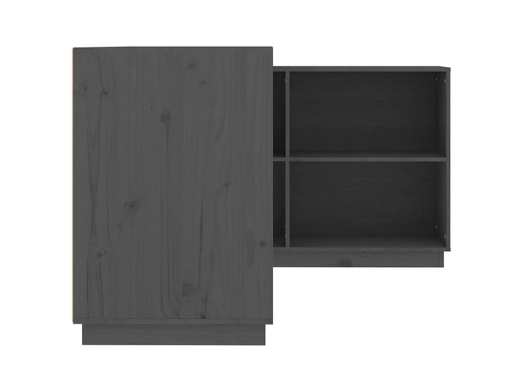 Bureau 110x50x75 cm massief grenenhout grijs