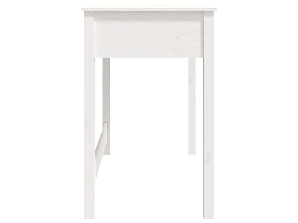 Bureau met lades 100x50x78 cm massief grenenhout wit