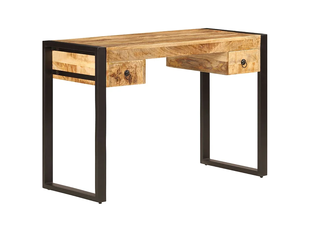 Bureau avec 2 tiroirs 110x50x77 cm Bois solide de manguier