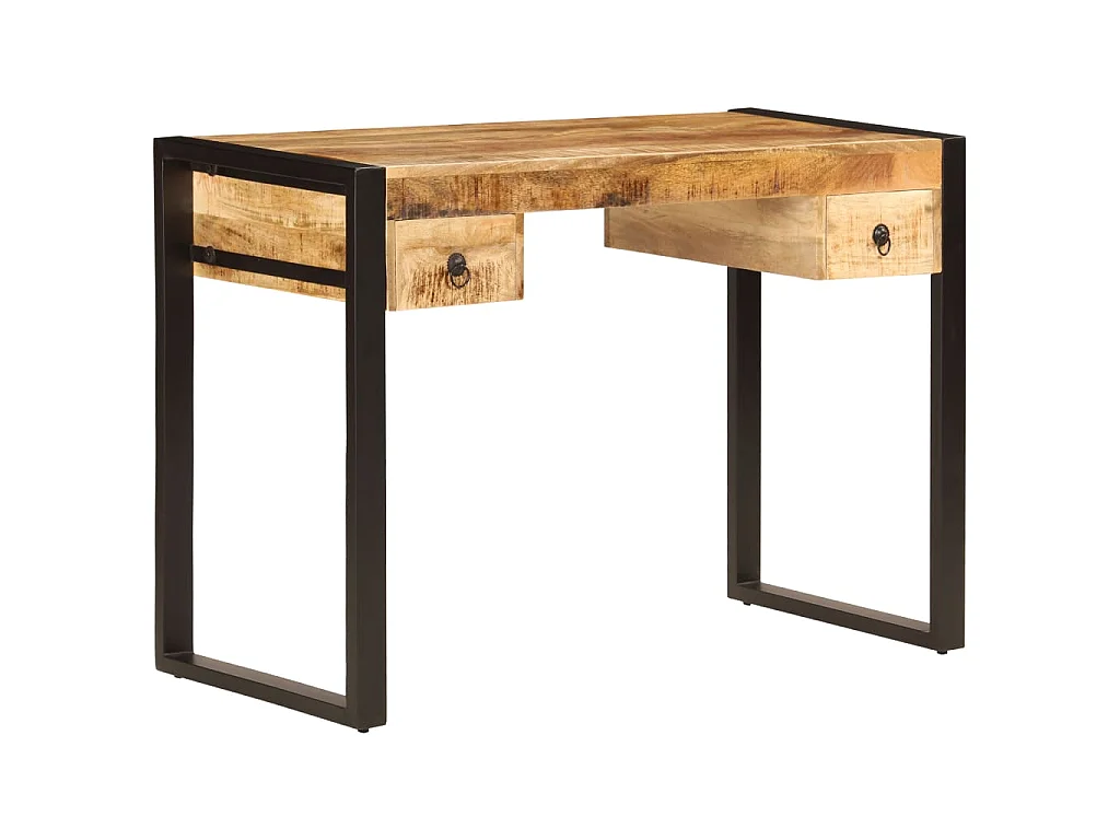 Bureau avec 2 tiroirs 110x50x77 cm Bois solide de manguier
