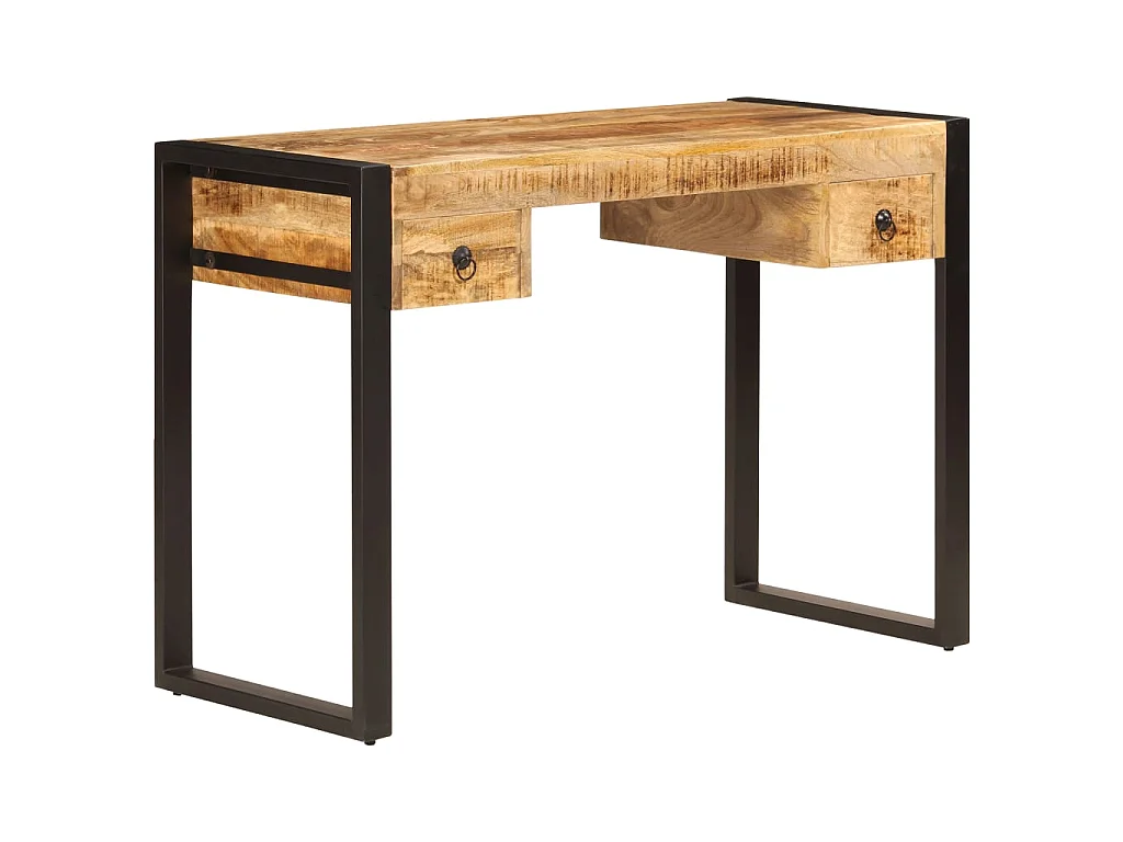 Bureau avec 2 tiroirs 110x50x77 cm Bois solide de manguier