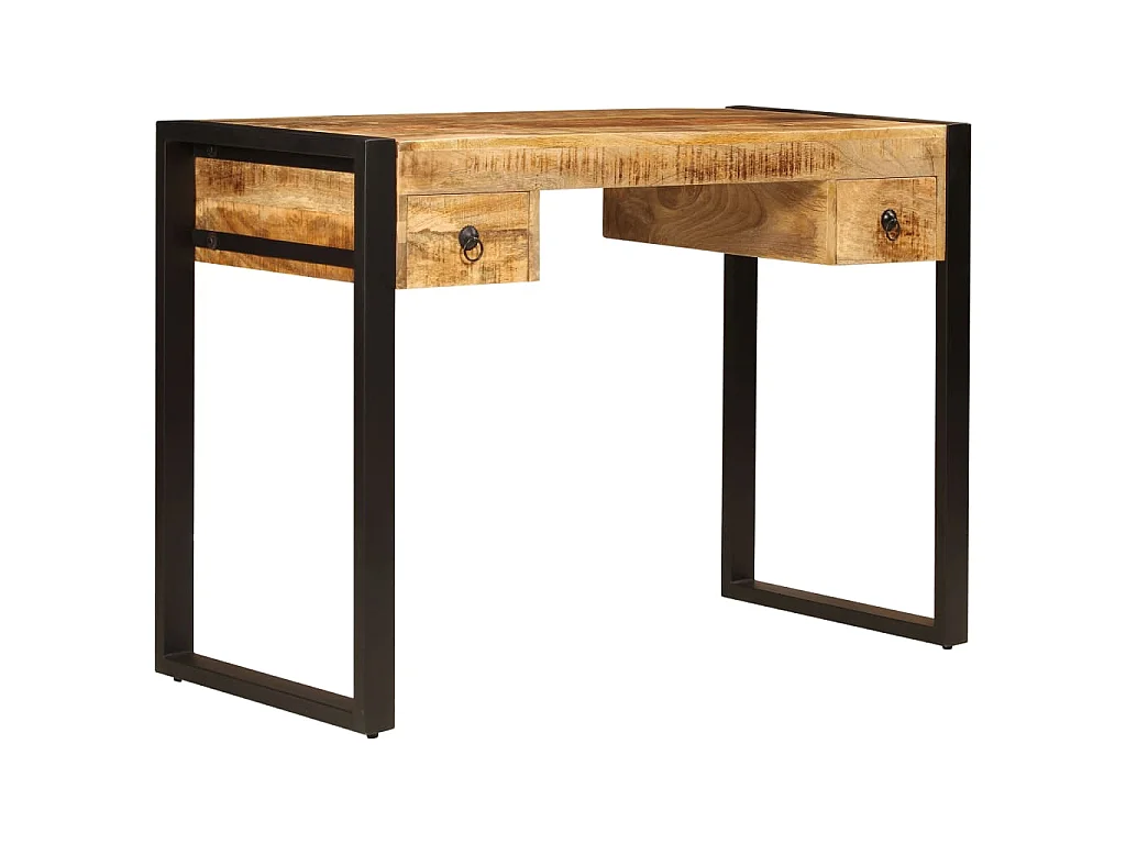 Bureau avec 2 tiroirs 110x50x77 cm Bois solide de manguier
