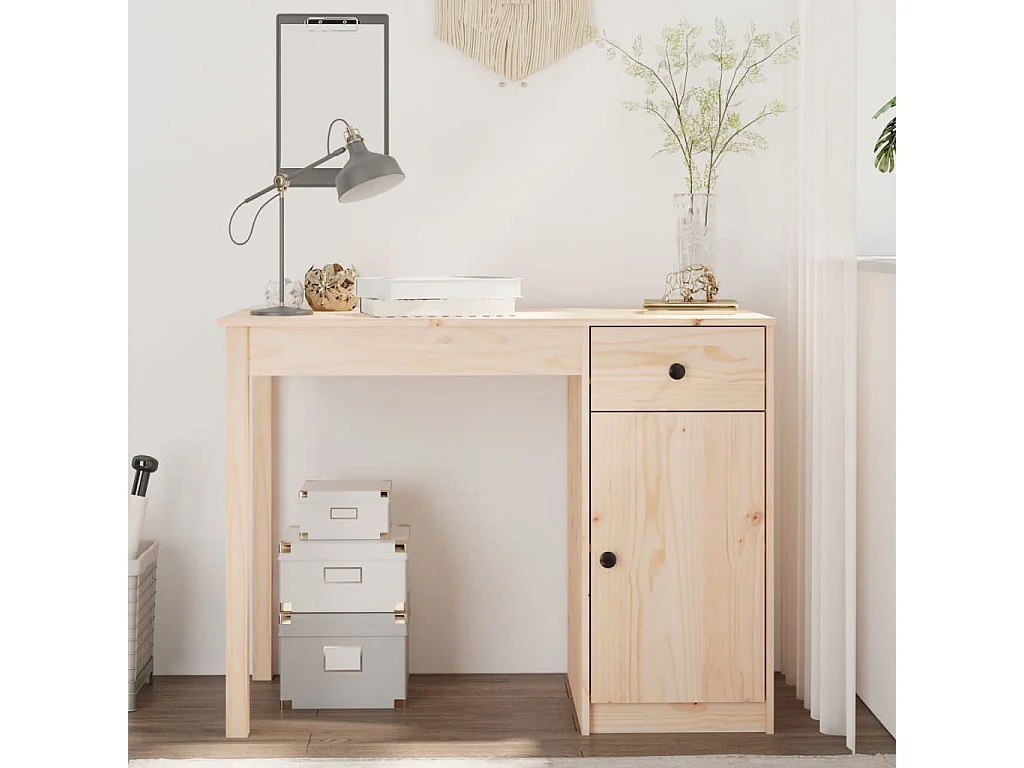 Bureau 100x50x75 cm Bois massif de pin