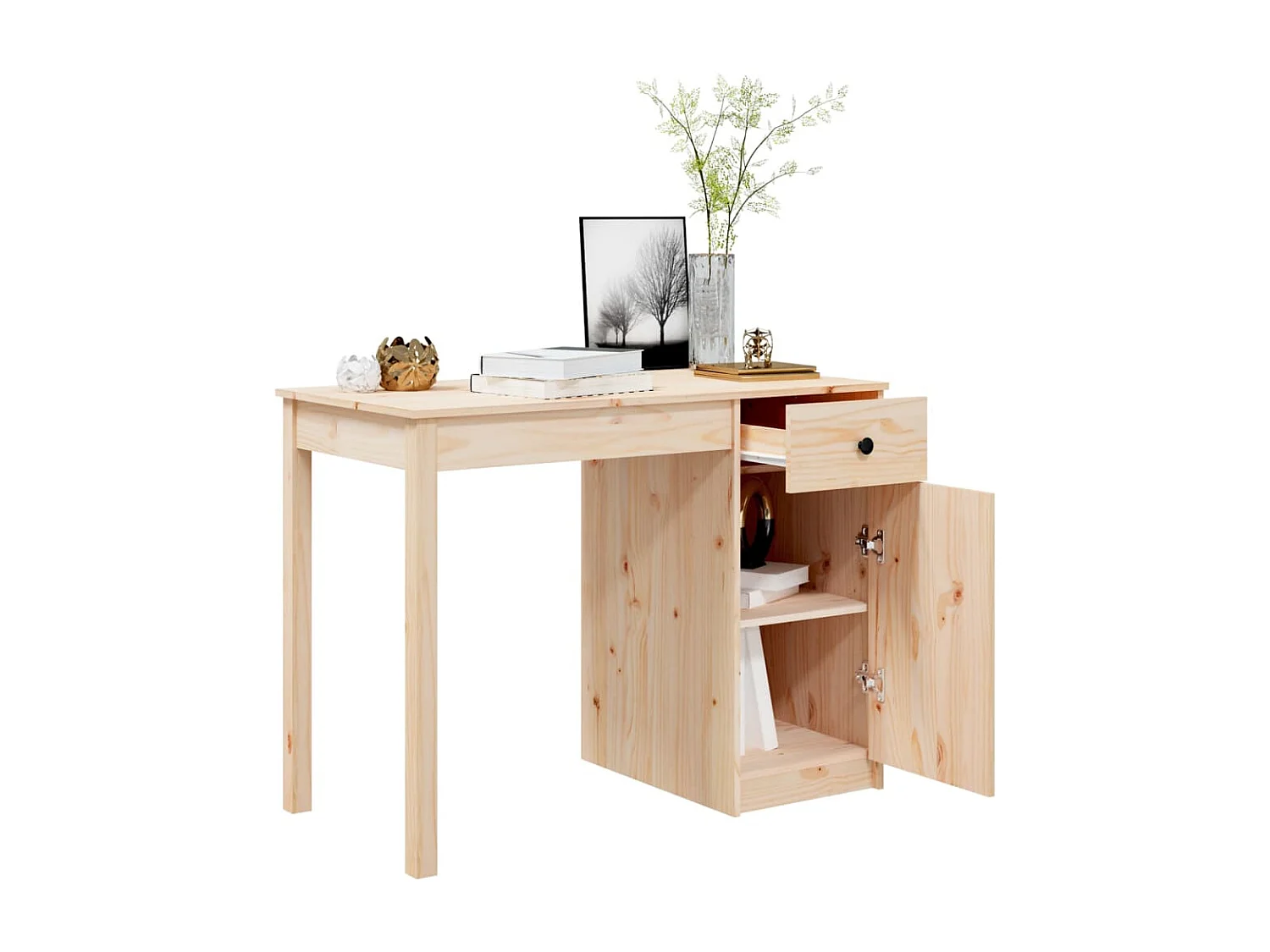 Bureau 100x50x75 cm Bois massif de pin