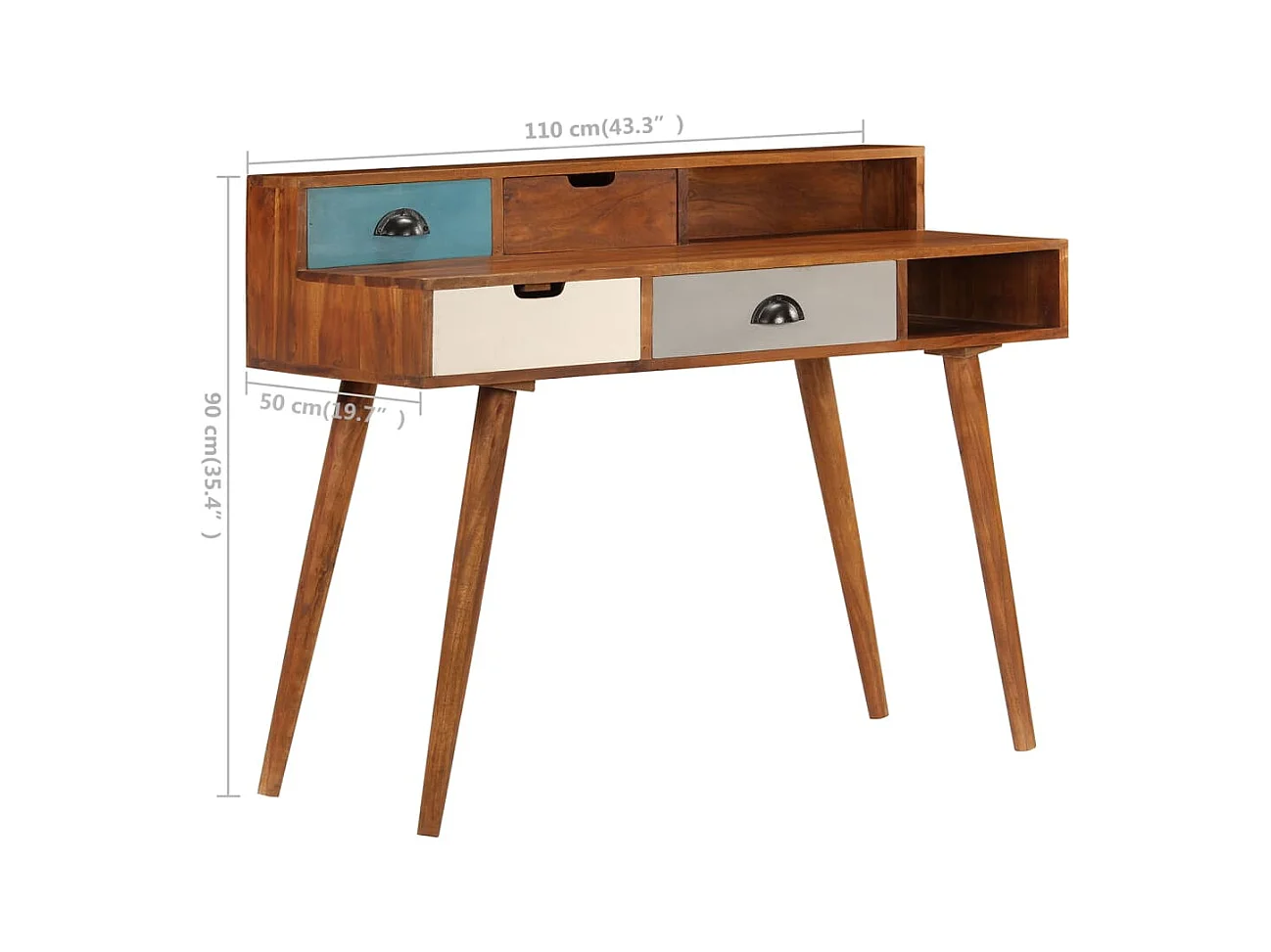 Bureau 110x50x90 cm Bois d'acacia solide