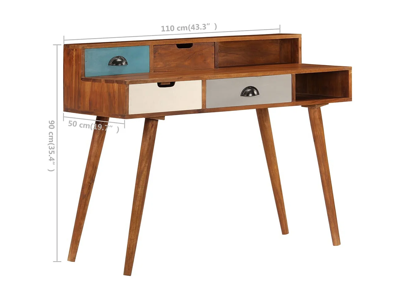 Bureau 110x50x90 cm Bois d'acacia solide