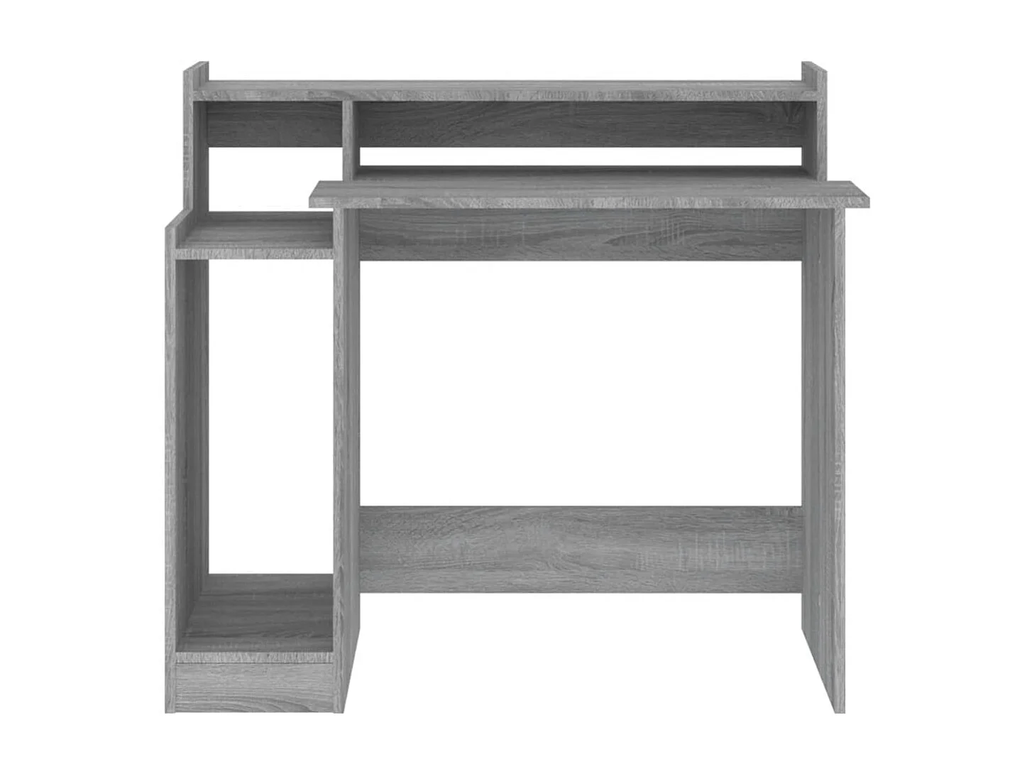 Bureau et lumières LED Sonoma gris 97x45x90cm Bois d'ingénierie