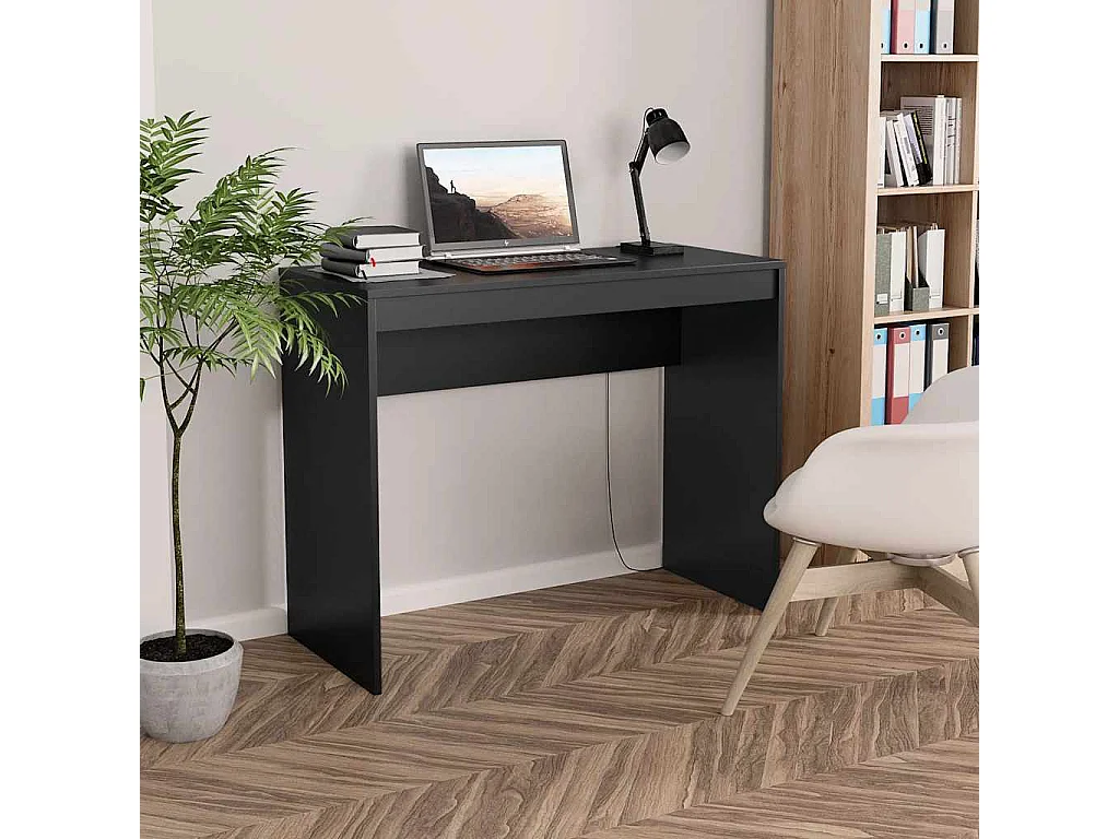Bureau Noir 90x40x72 cm Bois d'ingénierie