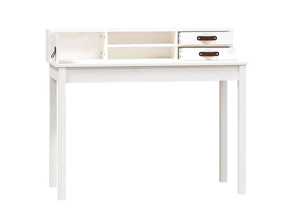 Secretária 110x50x93 cm madeira de pinho maciça branco
