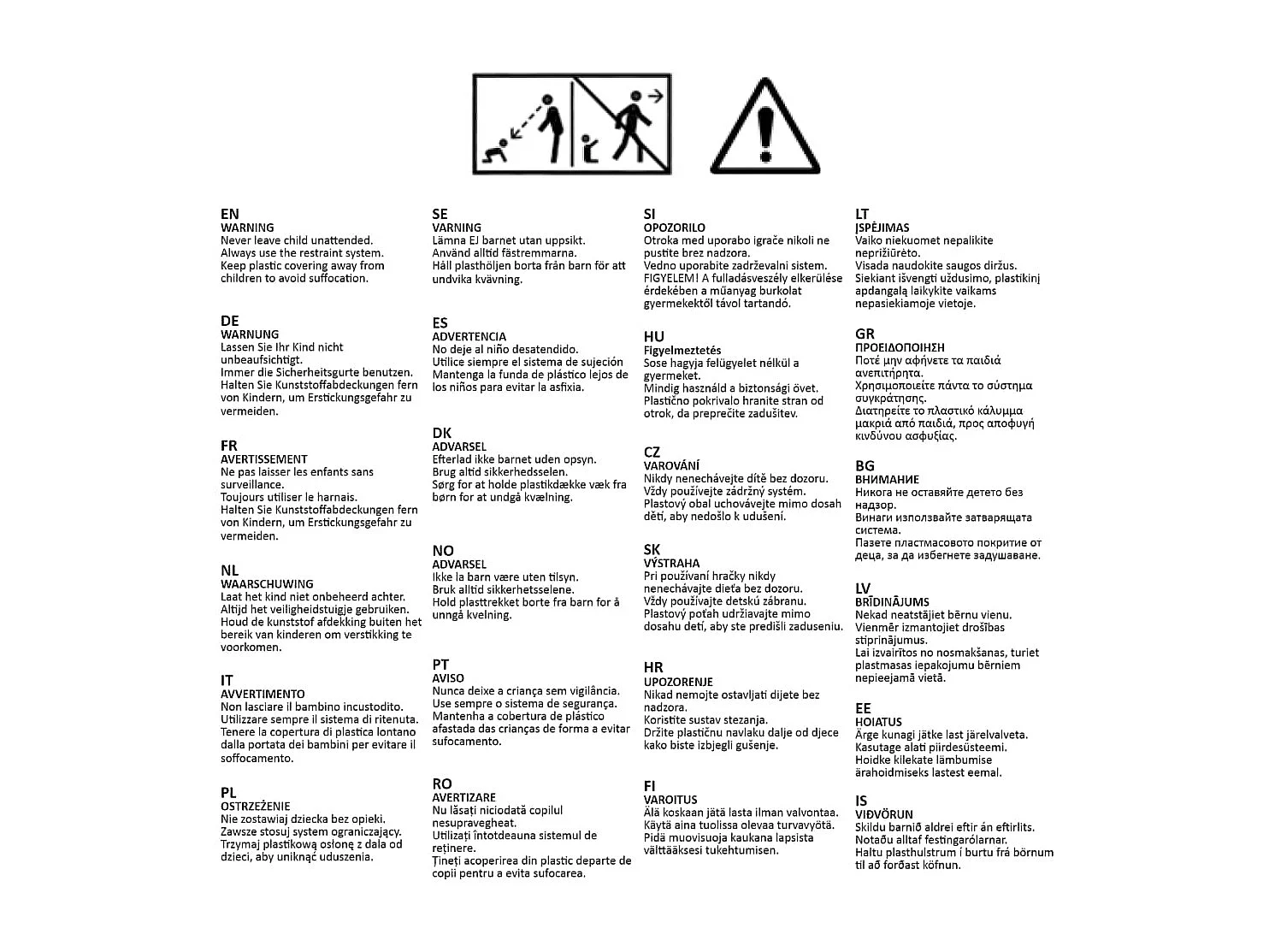 Chaise haute pour bébé Gris et blanc