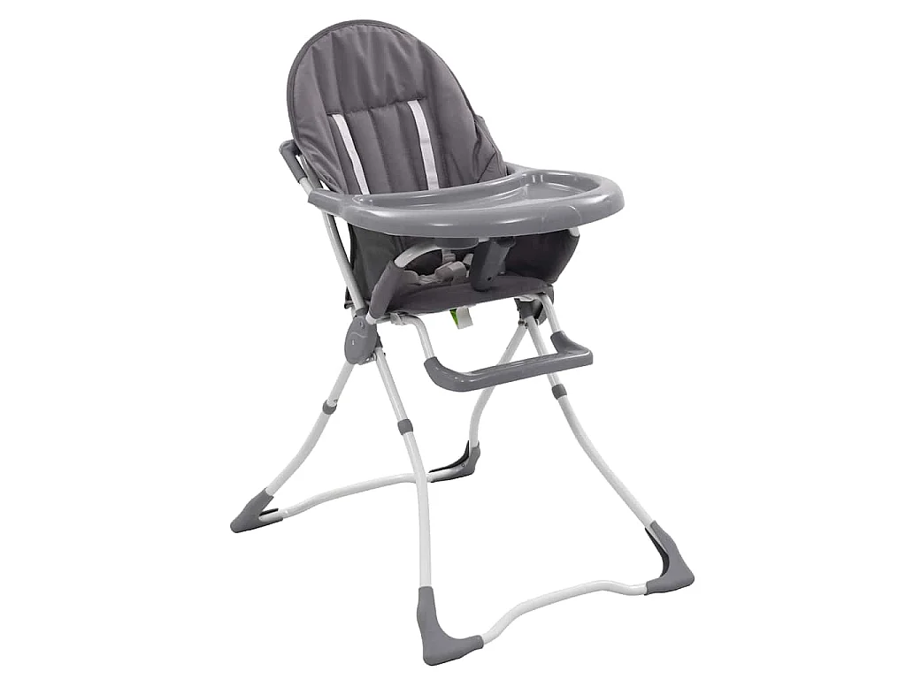 Chaise haute pour bébé Gris et blanc