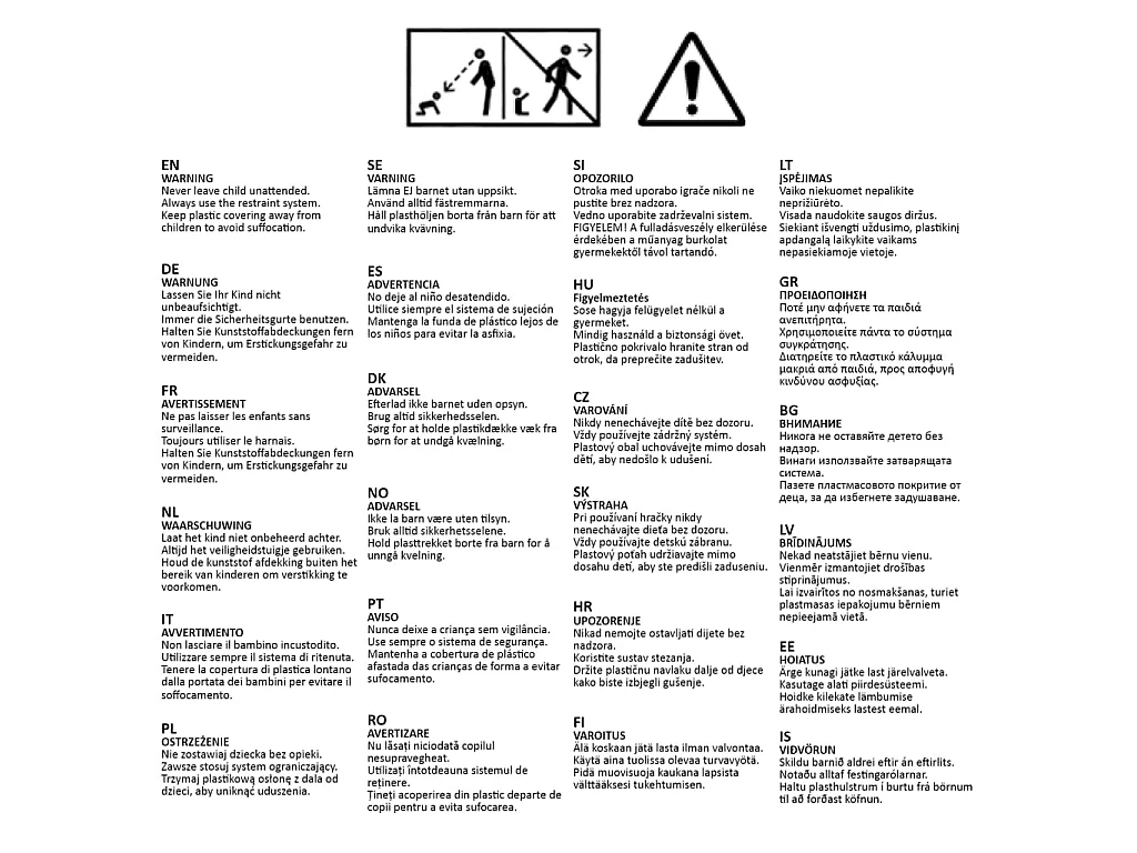 Chaise haute pour bébé Gris et blanc