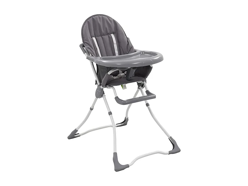 Chaise haute pour bébé Gris et blanc
